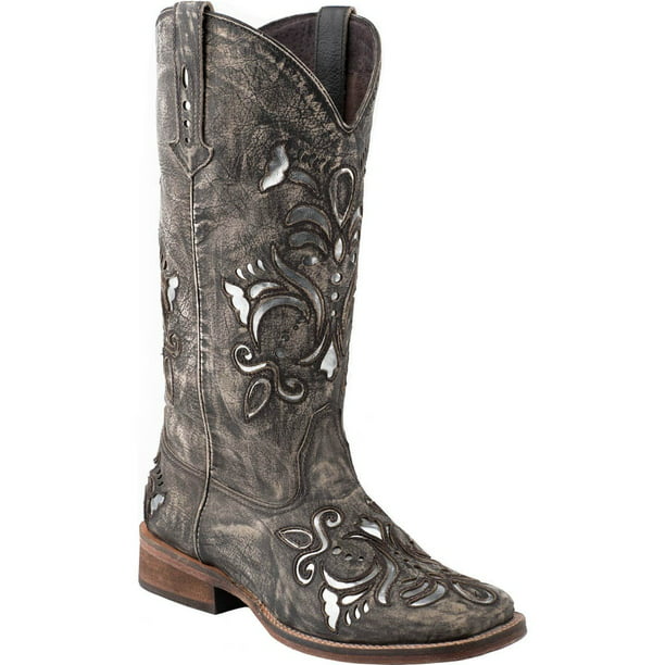 Roper Underlay Snip Toe   Womens  Western Cowboy Boots   Mid Calf Low Heel 1-2"
